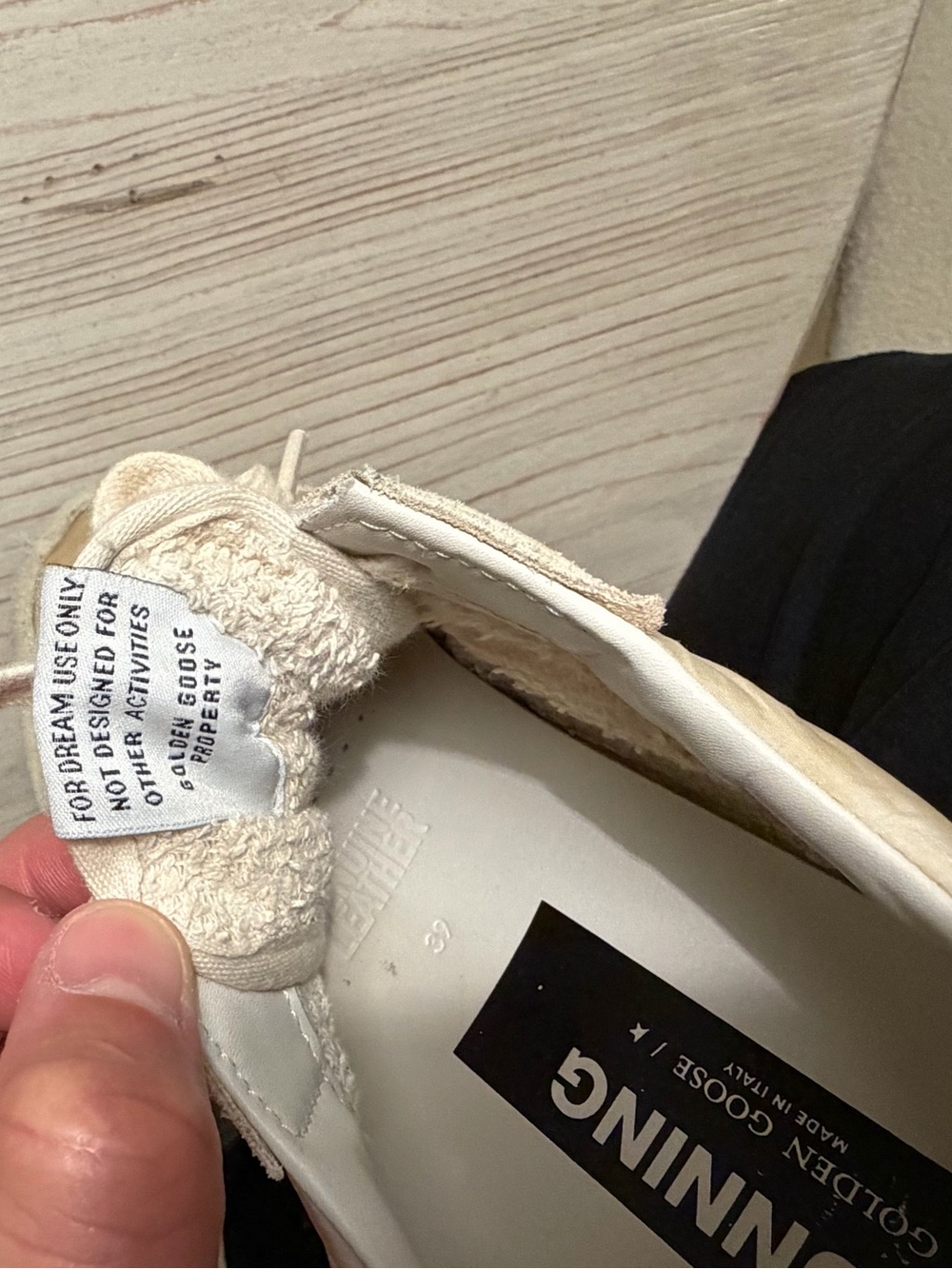 Golden Goose Cream and Beige Glitter Star Sneakers - Picture 7 of 7